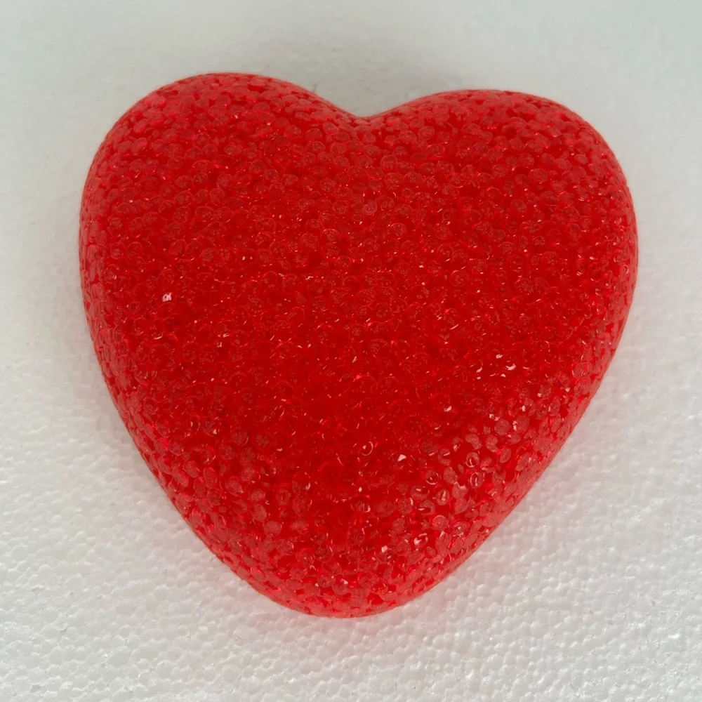 Avon NOS VTG '2001' S/2 Tap Lights w/Cover (Red and Pink rubber pellet hearts)